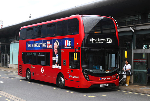 Route 330, Stagecoach London 11038, SN18KUE, Silvertown