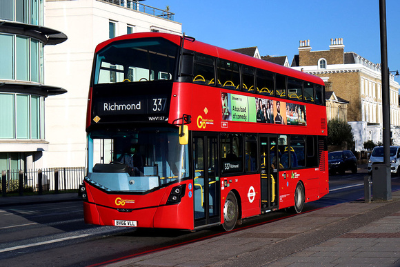 Route 337, Go Ahead London, WHV157, BV66VLL, Wandsworth Common