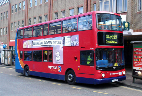Route 122, Stagecoach London 17953, LX53JYT, Woolwich