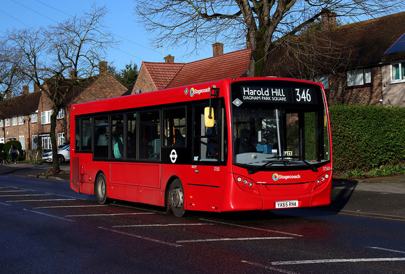 Route 346, Stagecoach London 37583, YX65RNA, Harold Hill