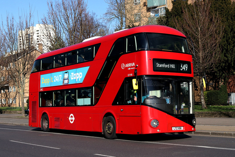 London Bus Routes | Route 349: Ponders End, Bus Garage - Stamford Hill ...