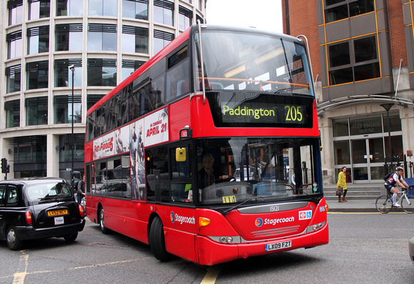 Route 205, Stagecoach London 15121, LX09FZT, Barbican