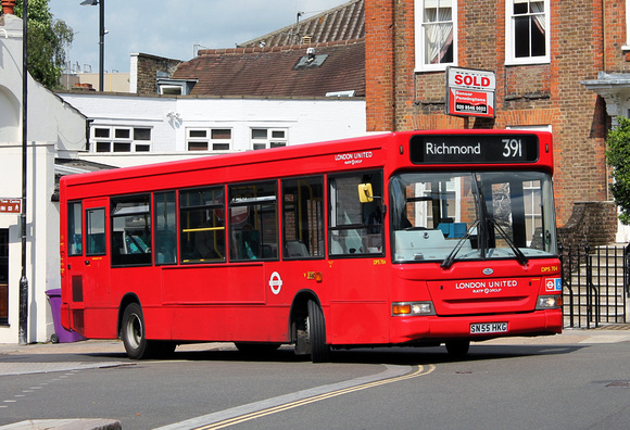Route 391, London United RATP, DPS704, SN55HKG, Richmond