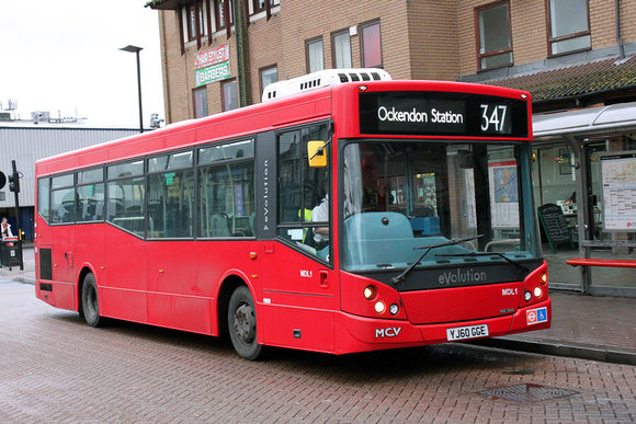 Route 347, Go Ahead London, MDL1, YJ60GGE, Romford Station