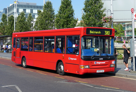 Route 380, Stagecoach London 34392, LX03CAU, Woolwich