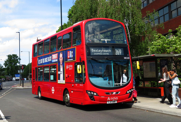 Route 269, Arriva London, DW435, LJ11ABN, Bromley North