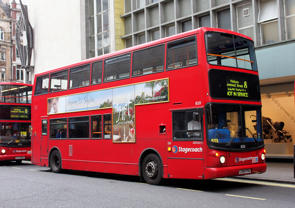 Route 8, Stagecoach London 18213, LX04FXA, Oxford Circus