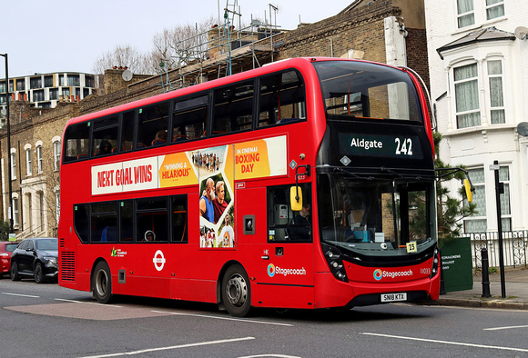 Route 242, Stagecoach London 11033, SN18KTX, Hackney