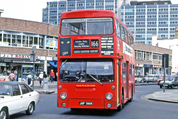 Route 166, London Transport, DMS390, JGF390K, Croydon