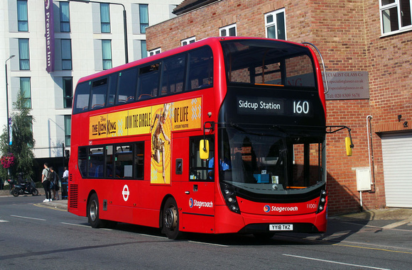 Route 160, Stagecoach London 11001, YY18TKZ, Sidcup