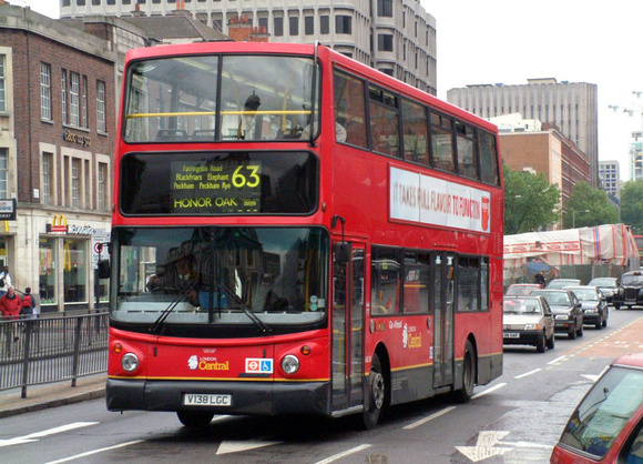 Route 63, London Central, AVL38, V138LGC, King's Cross