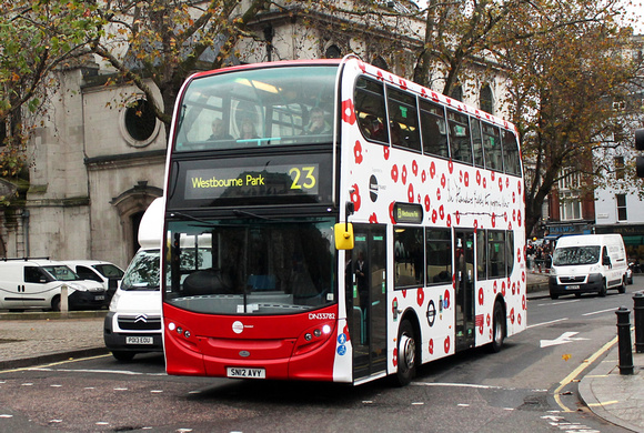 Route 23, Tower Transit, DN33782, SN12AVY, Aldwych