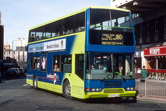 Route 180, Harris Bus, R370DJN, Woolwich