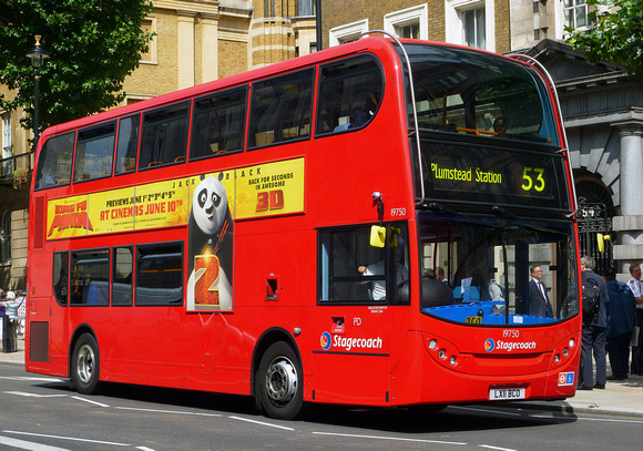 Route 53, Stagecoach London 19750, LX11BCD, Whitehall