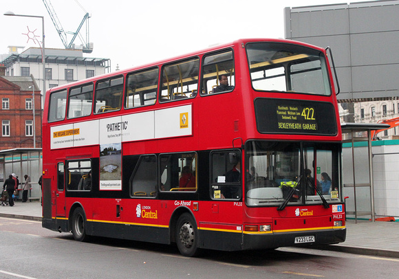 Route 422, London Central, PVL33, V233LGC, Woolwich