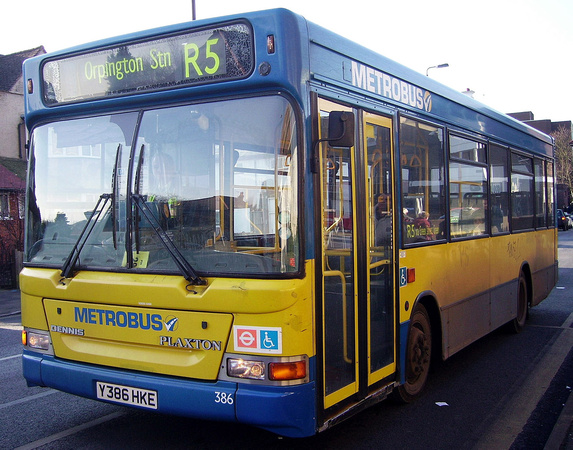 Route R5, Metrobus 386, Y386HKE, Orpington