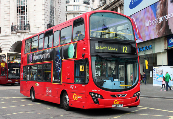 Route 12, Go Ahead London, WHV16, LJ61GXP, Piccadilly Circus