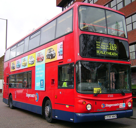 Route 269, Stagecoach London 17335, X335NNO, Bromley