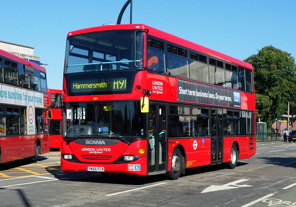 Route H91, London United RATP, SP1, YN56FCA