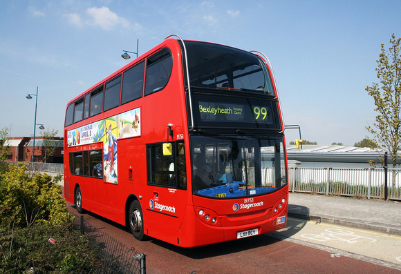 Route 99, Stagecoach London 19753, LX11BCY, Plumstead