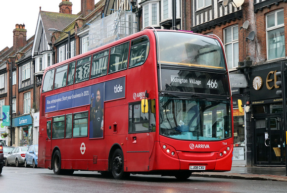 Route 466, Arriva London, T64, LJ08CXU, Purley