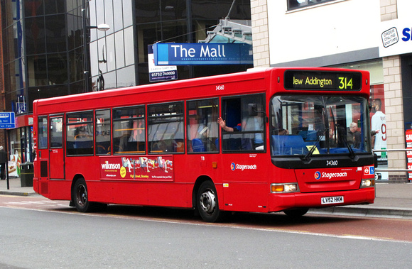 Route 314, Stagecoach London 34360, LV52HKM, Bromley