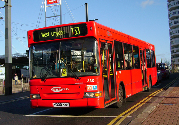 Route T33, Metrobus 330, V330KMY, Croydon