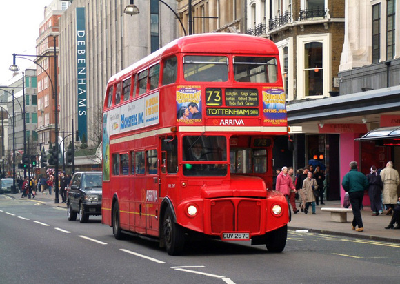 Route 73, Arriva London, RML2267, CUV267C, Oxford Street