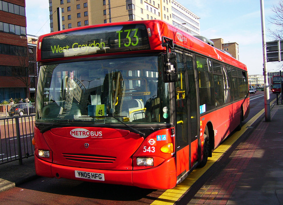 Route T33, Metrobus 543, YN05HFG, Croydon
