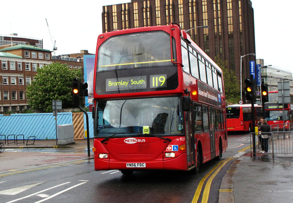 Route 119, Metrobus 929, YN56FDC, East Croydon