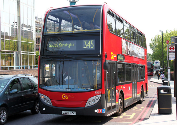 Route 345, Go Ahead London, E103, LX09EZZ, Battersea