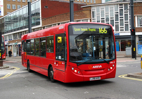 Route 166, Arriva London, ENL27, LJ58AVD, Croydon