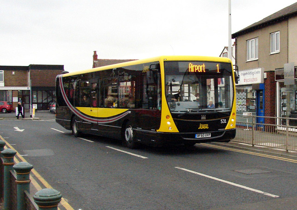 Route 1, Blackpool Transport 531, BF60UVP, Cleveleys