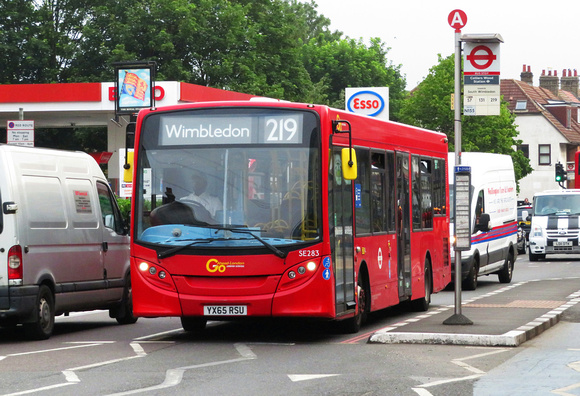 Route 219, Go Ahead London, SE283, YX65RSU, Colliers Wood