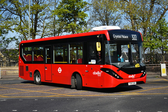 Route 322, Abellio London 8210, YX16OAW, Crystal Palace