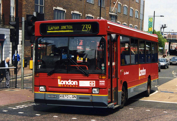 Route 239, London General, DRL70, K870LGN, Clapham Junction