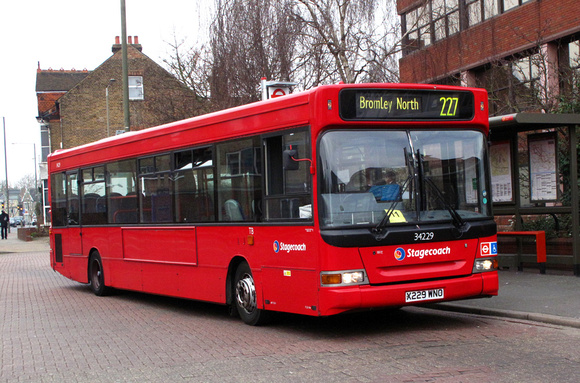Route 227, Stagecoach London 34229, X229WNO, Bromley