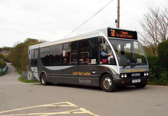 Route 58, South West Coaches, YJ07EHL, Yeovil Junction