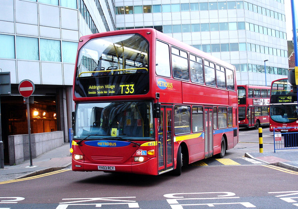 Route T33, Metrobus 443, YV03RCY, West Croydon