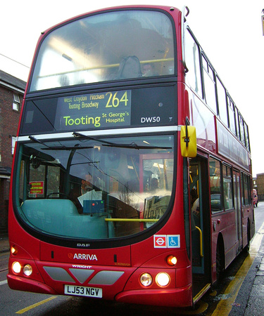 Route 264, Arriva London, DW50, LJ53NGV, Croydon