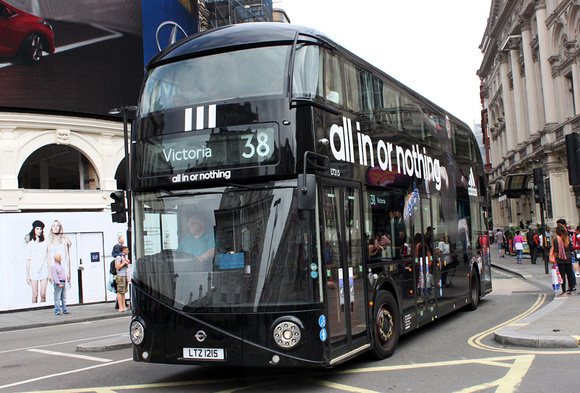 Route 38, Arriva London, LT215, LTZ1215, Piccadilly Circus