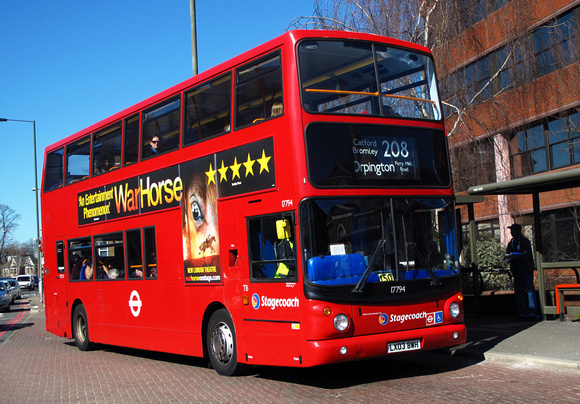 Route 208, Stagecoach London 17794, LX03BWH, Bromley