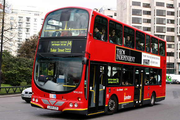 Route 74, London General, WVL200, LX05EZS, Marble Arch