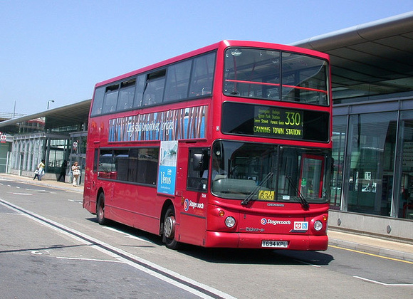 Route 330, Stagecoach London, TA94, T694KPU, Canning Town