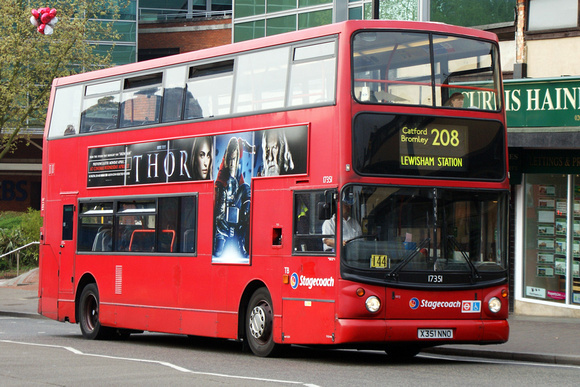 Route 208, Stagecoach London 17351, X351NNO, Bromley
