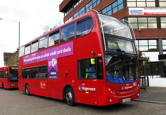 Route 61, Stagecoach London 19138, LX56EAW, Bromley