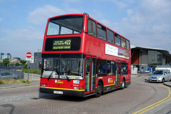 Route 422, London Central, PVL24, V324LGC, North Greenwich