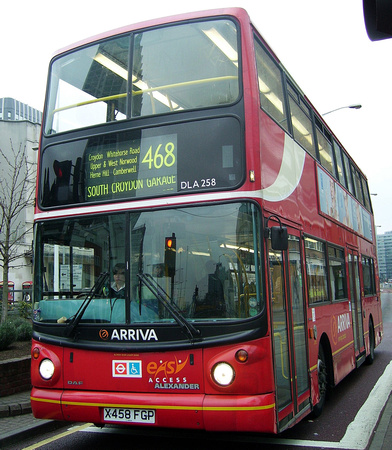 Route 468, Arriva London, DLA258, X458FGP, Croydon