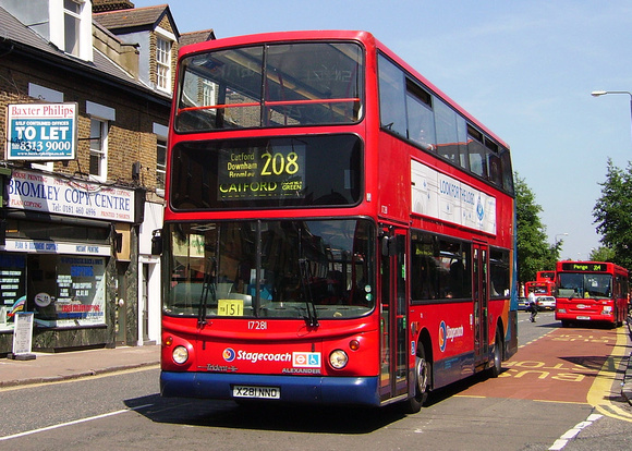 Route 208, Stagecoach London 17281, X281NNO, Bromley