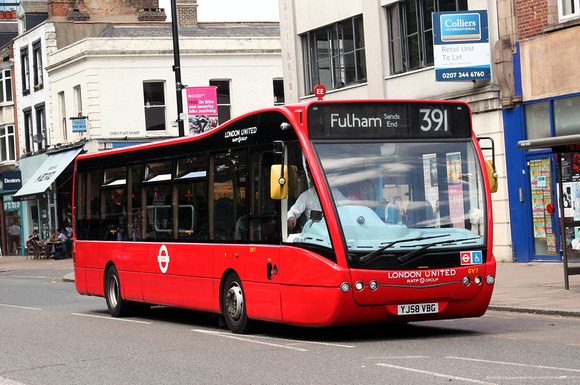 Route 391, London United RATP, OV7, YJ58VBG, Chiswick High Road